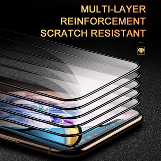 ฟิล์มกระจก แบบเต็มจอ 9D สําหรับ iPhone 17 11 13 12 14 15 16 Pro Max 7 8 15 16 14 Plus X XR XS Max SE ติดง่าย ฟิล์มกันรอย