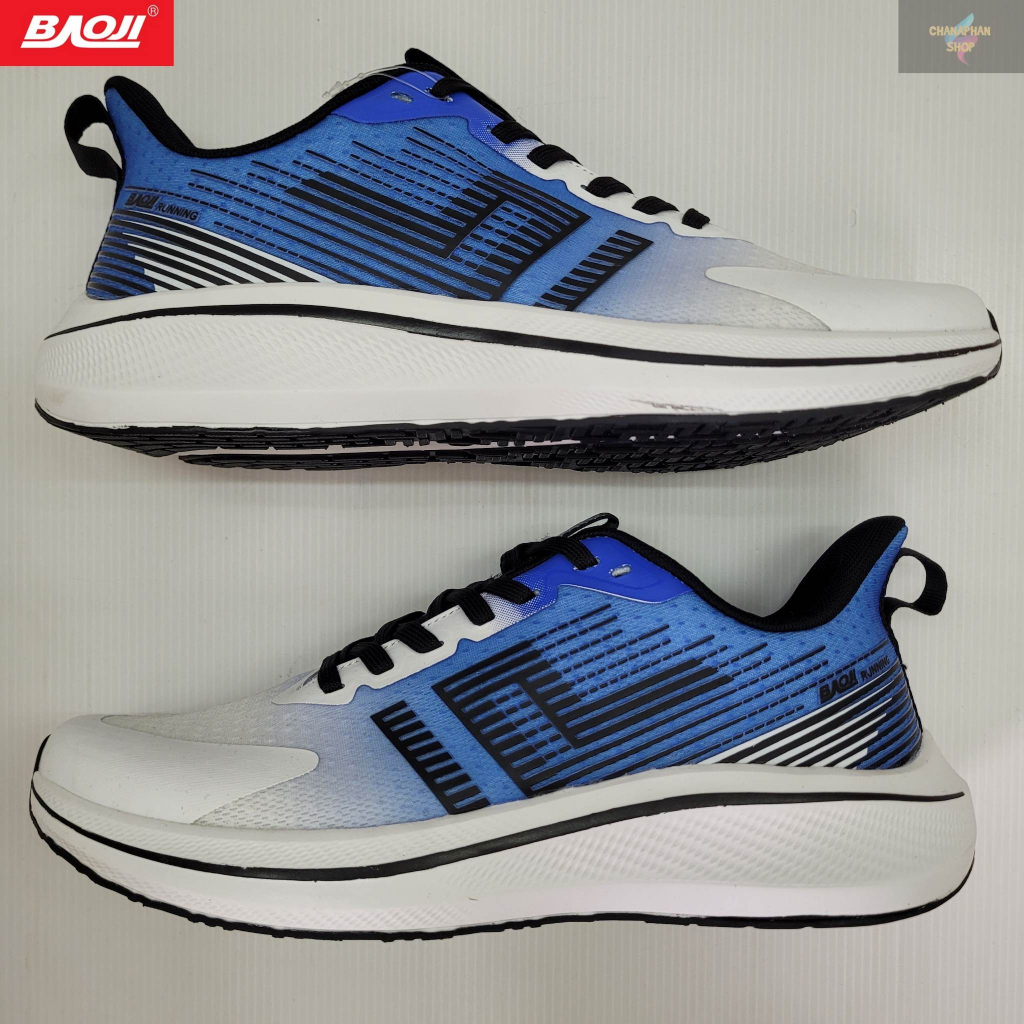 BAOJI ของแท้ 100% รองเท้าผ้าใบชาย รองเท้าออกกำลังกาย รุ่น BJM769 สีฟ้าส้ม/สีขาวดำ/สีขาวน้ำเงิน SIZE 41-45