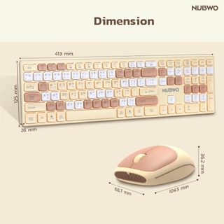 Nubwo NKM-631 Keyboard+Mouse Dual mode Wireless/Bluetooth แป้นพิมพ์ไร้สาย ชุดเมาส์คีย์บอร์ด