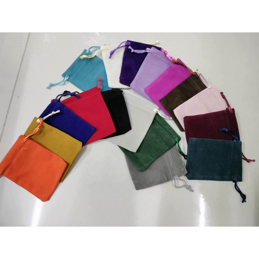 🌈STG🌈 พร้อมส่ง ถุงผ้า ถุงหูรูด ผ้ากำมะหยี่ ใส่เครื่องประดับ ของชำร่วยราคาถูก