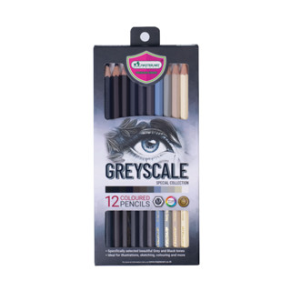 สีไม้ MASTER ART รุ่น GRAYSCALE  และ  METALLIC 12 สี