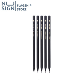 Nusign ดินสอ 10 ด้าม ดินสอไม้ HB 2B สีดำ ไส้ดินสอคุณภาพสูง เครื่องเขียน Pencil
