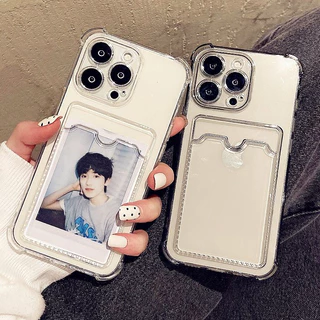 เคสใส่บัตรสำรับรุ่น iPhone 16 16Pro Max 15 15Pro max 14Pro Max 13Pro Max 12 12Pro Max 11 11ProMax 7plus 8plus X XR Xmax