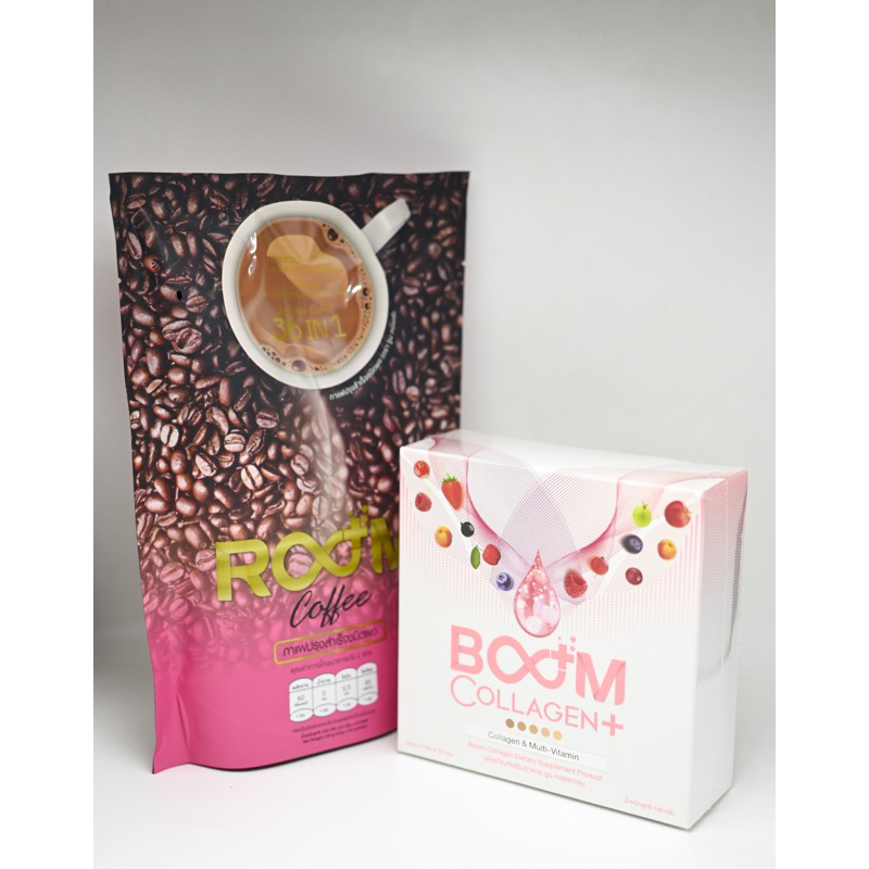 📌โปรนี้ดีต่อใจ📌 Boom Collagen Plus + Room Coffee  (บูมคอลลาเจนพร้อมกาแฟกระชับสัดส่วน)