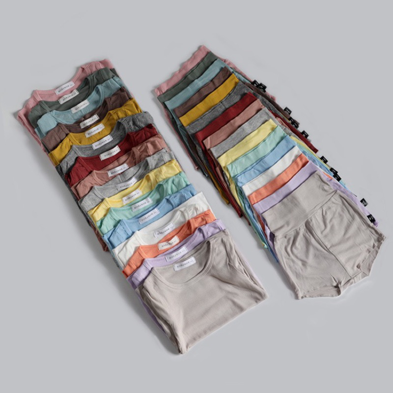 ชุดนอนพุงป่อง(รุ่นเก่า) ชุดเซ็ทเด็ก ขาสั้น🍋