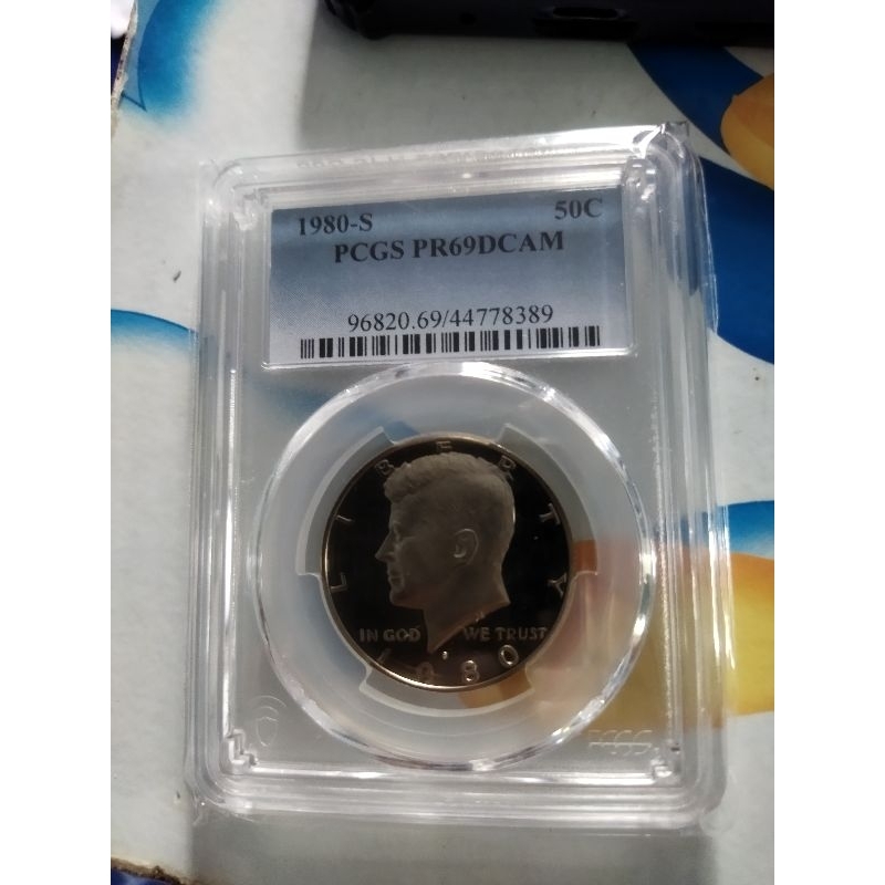 PCGS เหรียญ Half dollar Kennedy 1980-S 50C PR69 Dcam clad