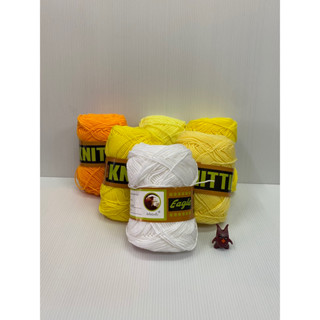 ไหมพรมอีเกิ้ล ไหมพรมEagle 4ply 105 สี(มีทุกสี) หมวดสีขาวครีมเหลือง