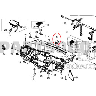 ฝาปิดรูเซ็นเซอร์แอร์ Honda Jazz GK พลาสติกปิดช่อง พลาสติกปิดรู ปิดรูเซ็นเซอร์แอร์คอนโซลหน้า แจ๊ส ปี 2014-ปัจจุบัน