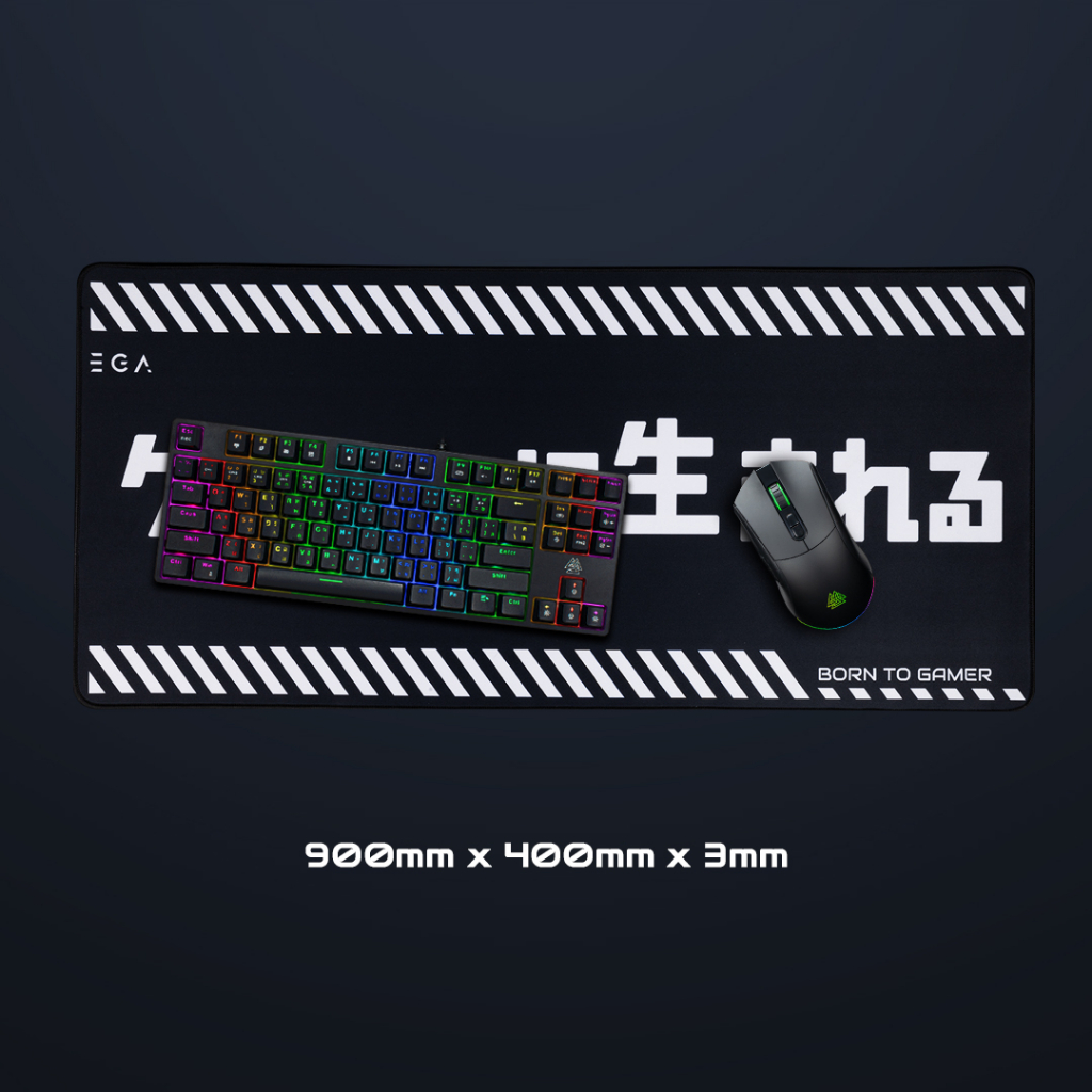 EGA TYPE MP6 แผ่นรองเมาส์ Mouse PAD  แผ่นรองเมาส์ขนาดใหญ่ ไซส์  XXL มีให้เลือก 3 สี พื้นผิวออกแบบให้เหมาะกับการเล่นเกม