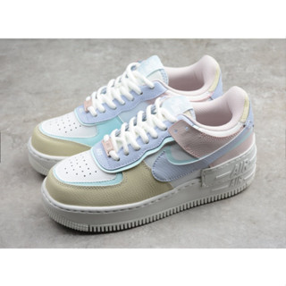 มี 9 สี Nike AIR FORCE 1 SHADOW Candy รองเท้าลำลอง รองเท้ากีฬา สีน้ำเงิน