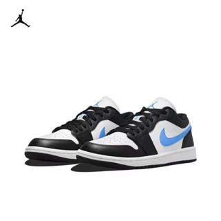 ของแท้100% Nike  AIR JORDAN 1 LOW BLACK UNIVERSITY BLUE