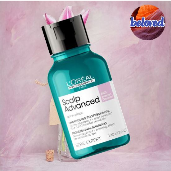 Loreal Scalp Advanced Anti Discomfort Shampoo 100 ml แชมพูน้ำหนักเบาทำความสะอาดเส้นผมอย่างอ่อนโยน
