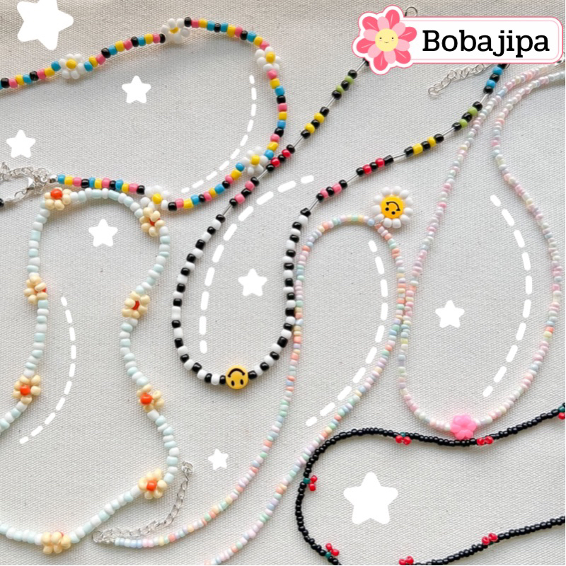 (พร้อมส่ง)สร้อยคอลูกปัด สร้อยคอน่ารักๆ สร้อยคอโชคเกอร์ กำไล ลูกปัด มีให้เลือกหลายแบบ