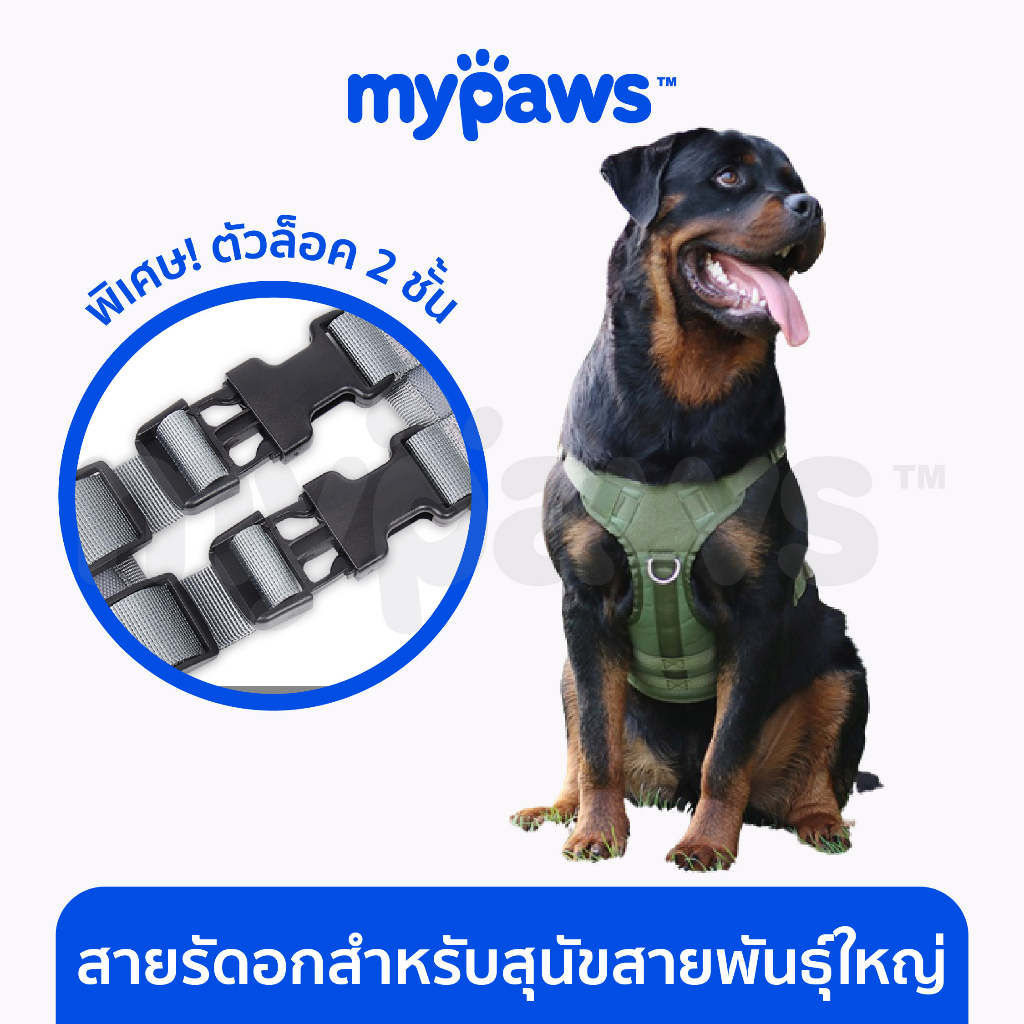 [ MYP18NV]My Paws สายรัดอกสำหรับสุนัขสายพันธุ์ใหญ่
