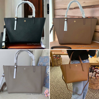 👑ผ่อน0%~แท้100%👑 กระเป๋าสะพาย 136091 Tory Burch Emerson Small Tote Gray Heron