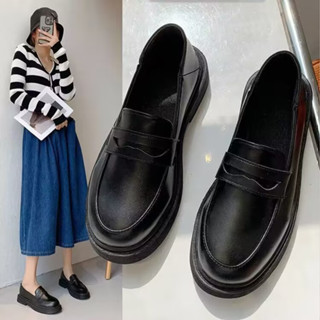 💥พร้อมส่ง💥 รองเท้าหนังแฟชั่น ส้นสูงหุ้มส้น น้ำหนักเบาสบาย สไ…