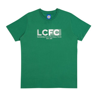 Leicester City T-Shirt เสื้อยืดคอกลมแขนสั้นสีเขียว ลายLCFC  LESTER CITY FOOTBALL CLUB EST.1884