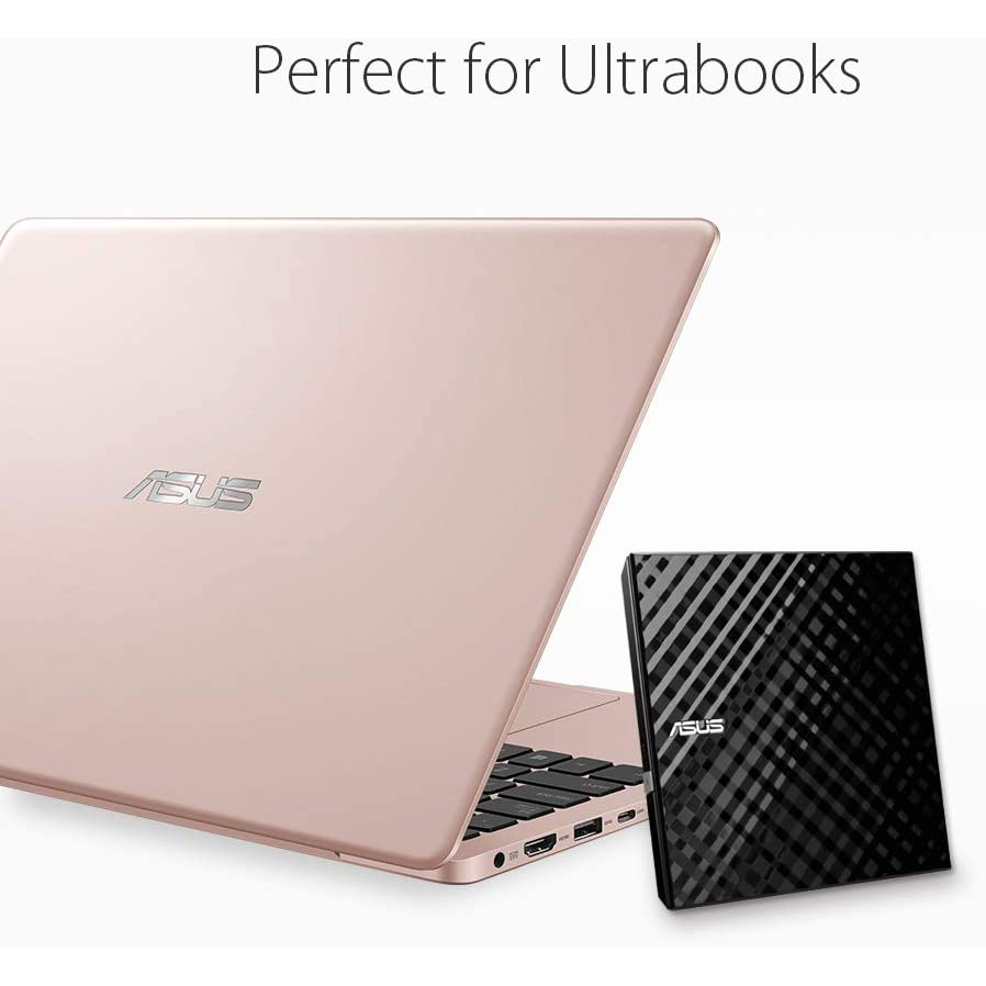 DVD External (เครื่องอ่าน-เขียนดีวีดีพกพา) ASUS SDRW-08D2S-U LITE (90-DQ0435-UA337KZ) BLACK