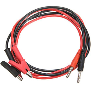 สายไฟปากคีบ 1 เมตร 1000V 15A 18AWG สีดำ/แดง