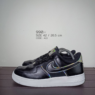 Nike Air Force 1 Black Iridescent Outline 42 / 26.5 cm AF1 มือสองของแท้100% (A13)