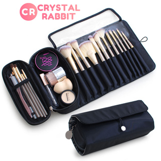 CRYSTAL RABBIT กระเป๋าเครื่องสำอางอเนกประสงค์ กระเป๋าเดินทางกันน้ำแบบพกพา กระเป๋าใส่แปรงแต่งหน้า