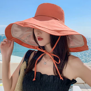 หมวกกันยูวี กันแดดรอบทิศทาง ใส่ได้ 2 ด้าน ปีก 18 CM แดดแรงไม่ดำ ปีกพับได้ ไม่เสียทรง