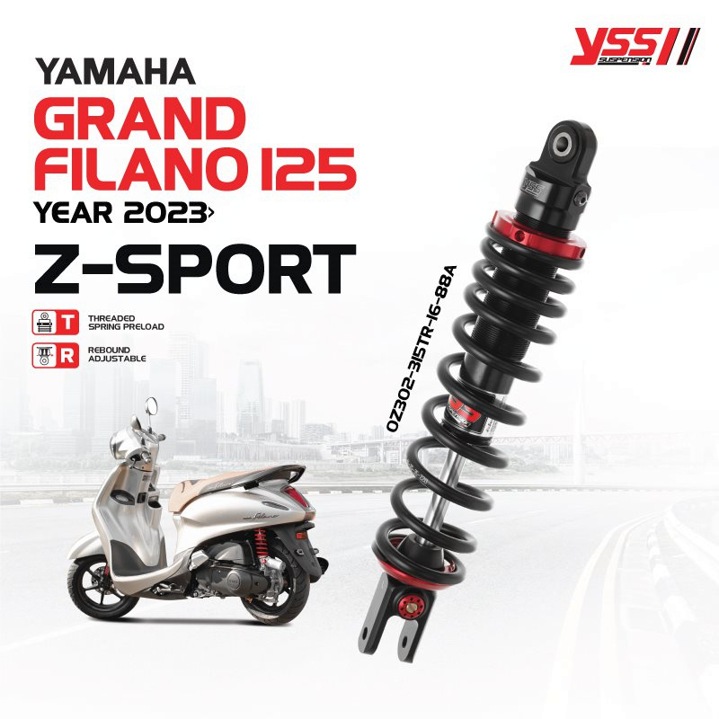 โช๊ค YSS แท้  Z-SPORT สำหรับ GRAND FILANO แกรนด์ ฟิลาโน่ ปี 2023 ขึ้นไป / ชุดอัพเกรดโช๊คหน้า
