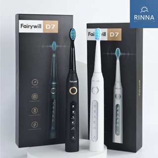 [ลด25%ลดสูงสุด100.-]  RINNA Fairywill แปรงสีฟัน แปรงสีฟันไฟฟ้า FW-507 Sonic Toothbrush มี 5 โหมด พร้อม 4 หัวแปรง