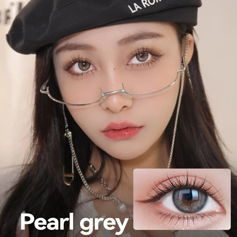 คอนแทคเลนส์✨Midroo Lens Pearl Grey ขนาดมินิ 💖14.0mm-1 คู่