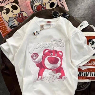 เสื้อยืดหมี PANDA   ✅ ผ้าฝ้ายแข๊ง ✅ Freesize : อก 42 นิ้ว ✅ ระบุสี : ชมพูอ่อน | ชมพูเข้ม | เทา | ขาว K