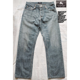 BURBERRY Vintage Jeans เบอร์เบอรี่ยีนส์แต่งเฟด-ไซส์ 29-30"วินเทจของแท้ (สภาพแต่งเฟด เซอร์ๆสภาพดี)-UNISEX