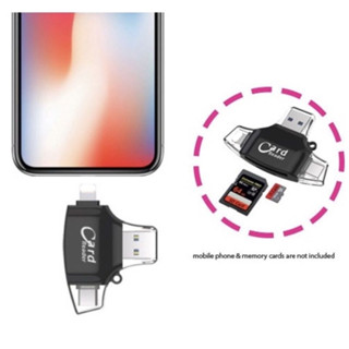 4in1 iDragon OTG Card Reader Mini USB TF Card SD Card การ์ดรีดเดอร์ ตัวอ่านเมมโมรี่