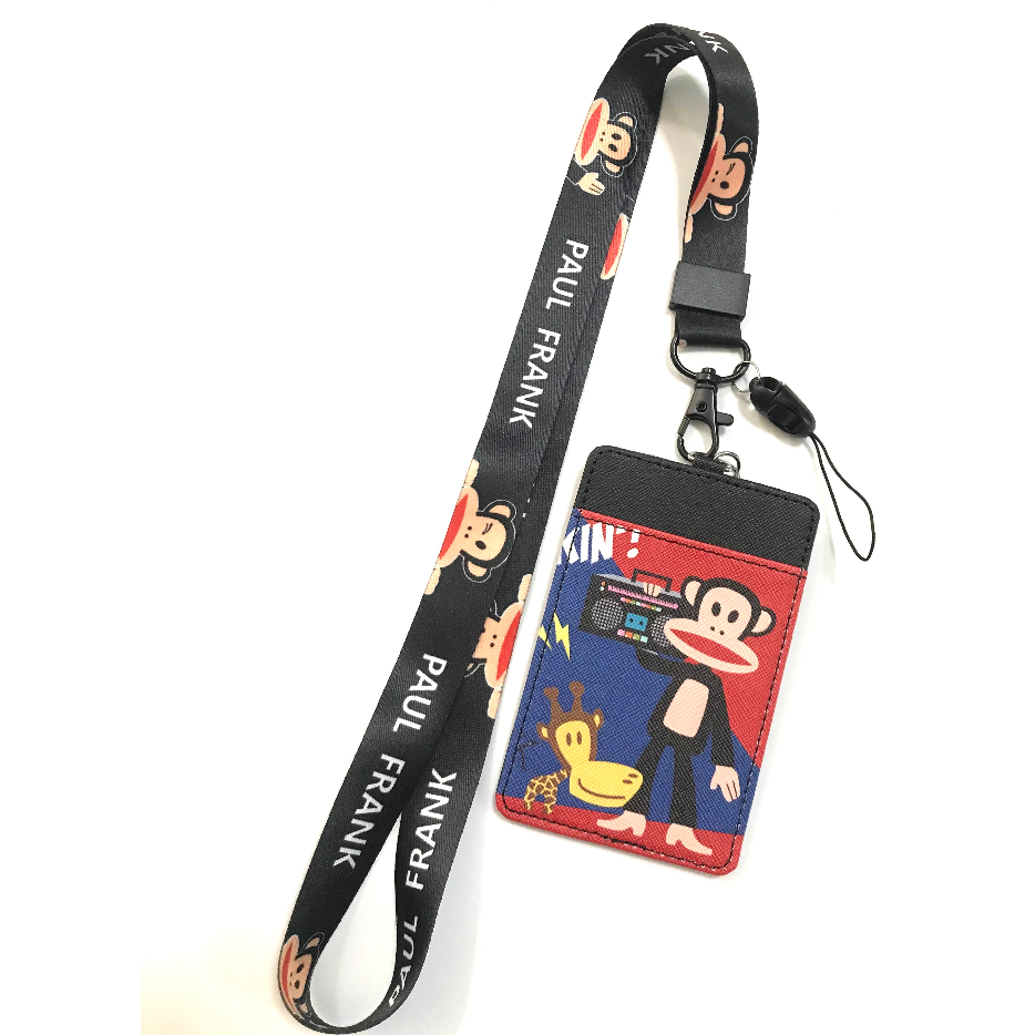 PAUL สายคล้องคอ สายคล้องบัตร ที่ใส่บัตร  พร้อมสายคล้องคอ ลาย paul frank งานดี สวยงาม  8118  SHOP