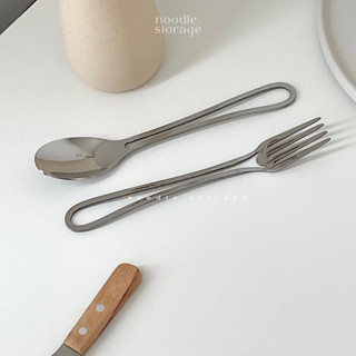 เซ็ตช้อนส้อม ช้อนส้อมทานอาหาร ช้อนส้อมคาเฟ่ ช้อนส้อมมินิมอล (cutlery set )