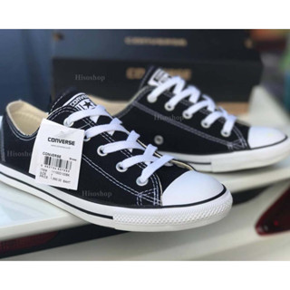 รองเท้าผ้าใบพื้นบาง Converse All Star Dainty Ox Black สวยงาม พร้อมกล่อง งานป้าย ของแท้จากช็อป เบอร์ Eu 39