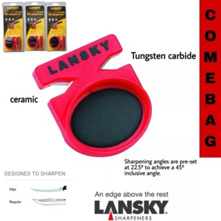 ที่ลับมีดLanskyแท้ แบรนด์USA รุ่นQuick Fix Pocket Sharpenerมีสองด้าน ด้านTungsten carbide และ ด้านceramic