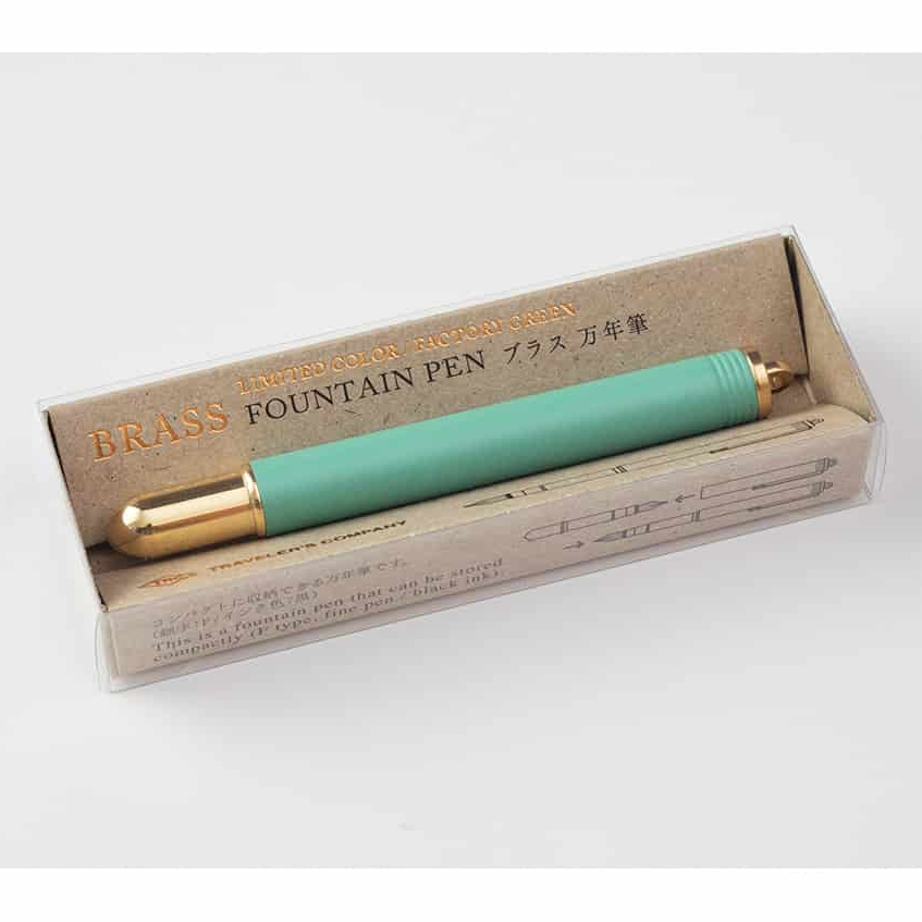 TRC BRASS Fountain Pen Factory Green LIMITED EDITION (D38078006) / ปากกาหมึกซึมทองเหลือง สี Factory Green แบรนด์ TRC