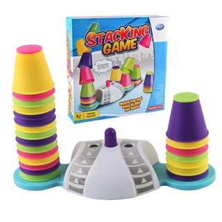 🏅Kids learning🏅ส่งจากไทย Stacking Game(ภาษาอังกฤษ) เกมส์เรียงแก้ว Speed Cups / Quick Cup Stack เกมต่อถ้วย