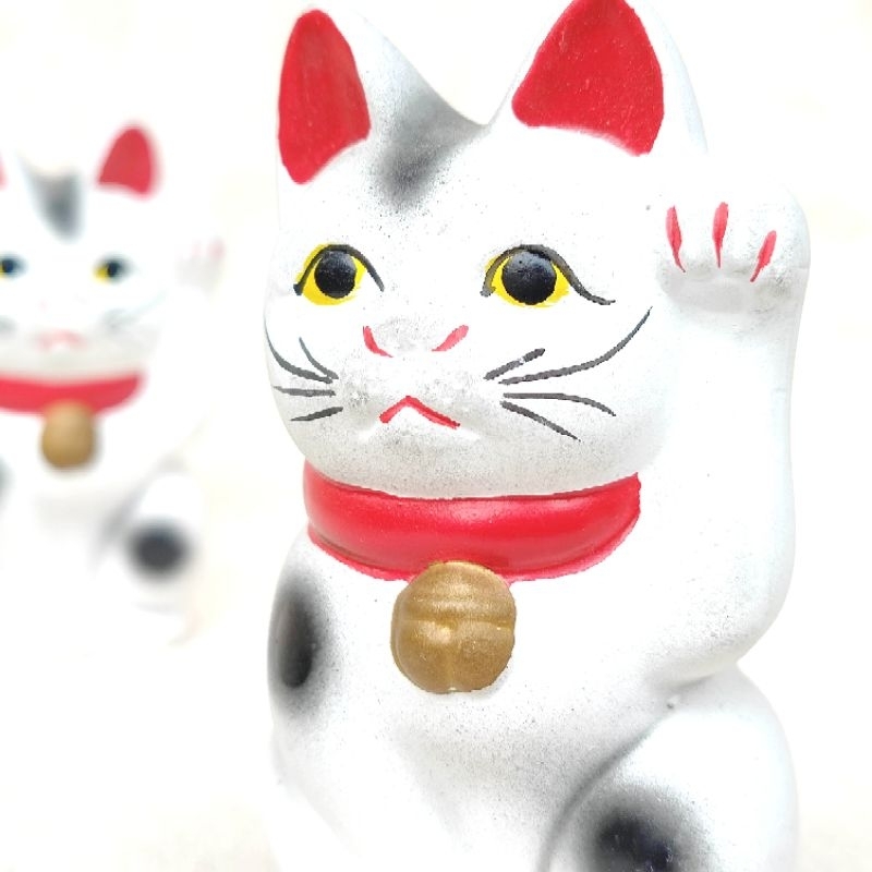 แมวกวักนำโชคญี่ปุ่น 招き猫  maneki-neko ของแท้ นำโชคลาภ  [ สินค้าพร้อมส่ง ]