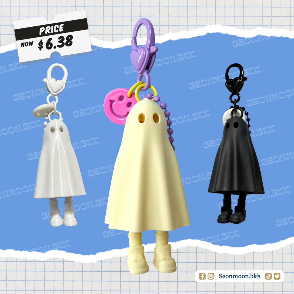 (จัดส่ง 17 เป็นต้นไป) พวงกุญแจน้องผี👻 Zou Ghost Keychain 📣อ่านรายละเอียดก่อนสั่ง📣