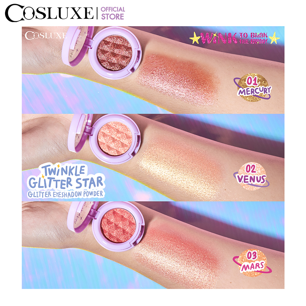 COSLUXE WINK TO THE BLINK BLINK-TWINKLE GLITTER STAR GLITTER EYESHADOW POWDER กลิตเตอร์ อายแชโดว์ รูปที่ 3