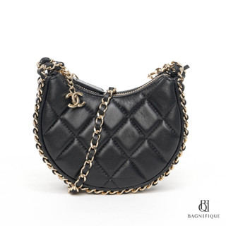 CHANEL HOBO 5.5" BLACK CALF GHW