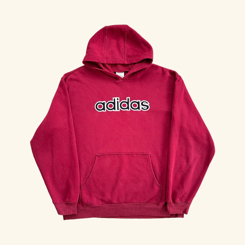 Adidas Red Hoodie Big Logo XL