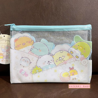 กระเป๋า Sumikko Gurashi - Sumikko Baby Flat Pouch แบบสีฟ้า ขนาด 15 x 21 ซม.