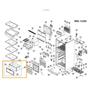 อะไหล่แท้ศูนย์/ช่องแช่ผักตู้เย็นฮิตาชิ/รุ่น R-Z308V/ตำแหน่ง 26/PTR-Z420EM*004