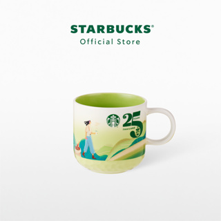 Starbucks 25TH Coffee People Planet 14oz. แก้วน้ำสตาร์บัคส์เซรามิก ขนาด 14ออนซ์ A9001296