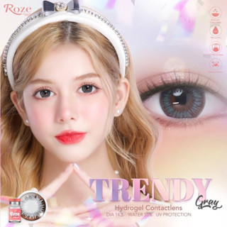 Trendy gray คอนแทคเลนส์ (Rozelens ค่าอมน้ำ 55%)