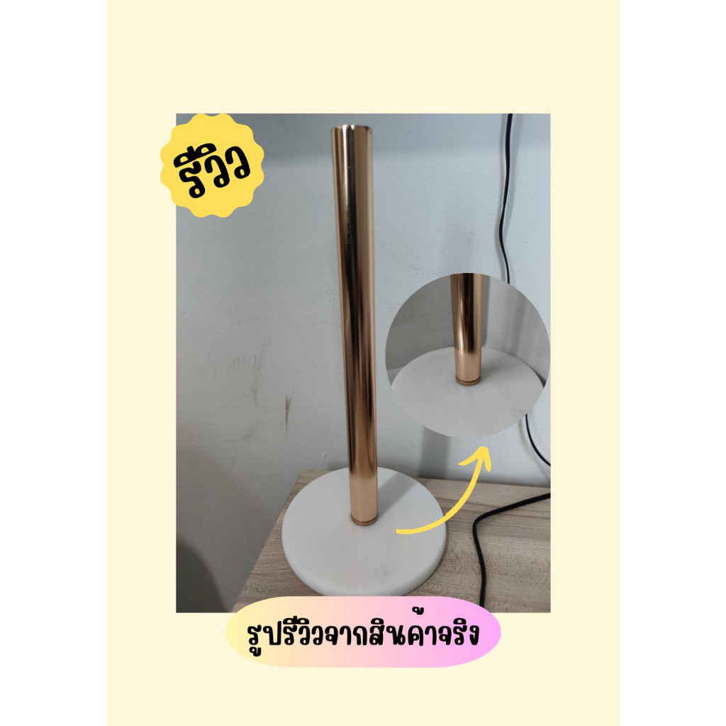 AC35-44แท่นใส่ทิชชู่สแตนเลสสีทองฐานหินอ่อน(สีขาวล้วนไม่มีลาย)ทรงกลมR7-1 - รูปที่ 4