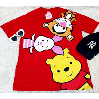 เสื้อยืดลายดีส นีย์ pooh สุดฮิต ดาราไทย เกาหลี อก 44 นิ้ว