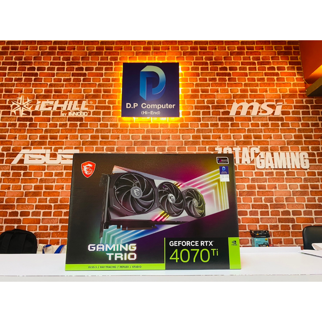 MSI GEFORCE RTX 4070 TI GAMING  TRIO 12G - 12GB GDDR6X สินค้าใหม่ ประกัน 3ปี